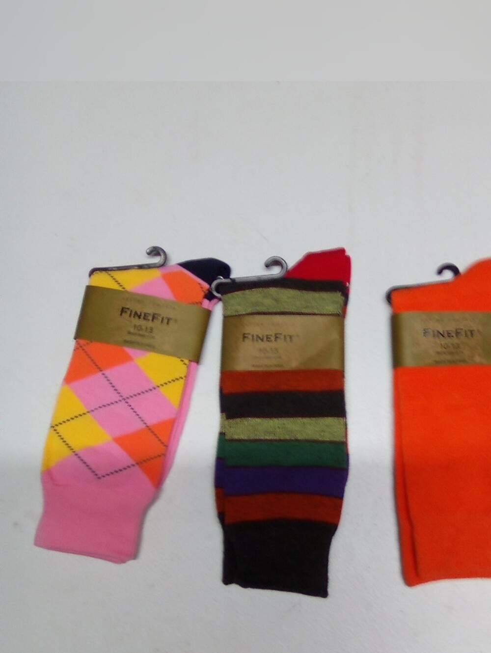 Men’s Orange Crew Socks - Bright Solid Comfort ( Bag B )